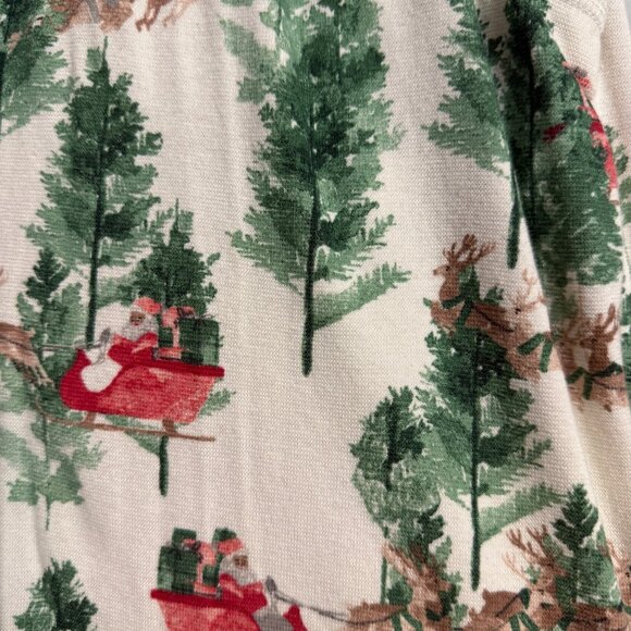 Womens Burt's Bees Santa & Reindeer Print Pajama Pants Size S Christmas Tree - Picture 3 of 7